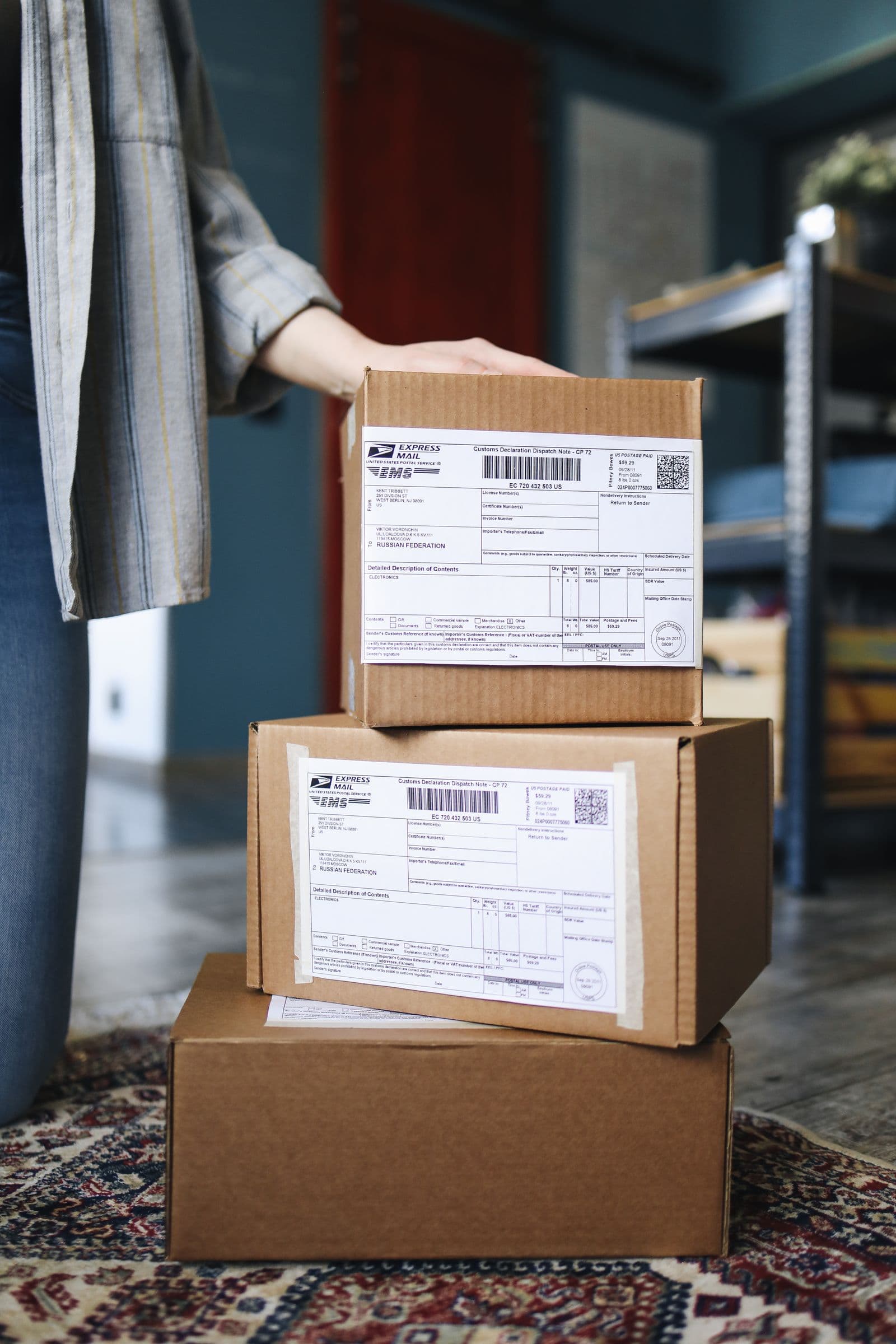 Orders packed and ready for delivery
